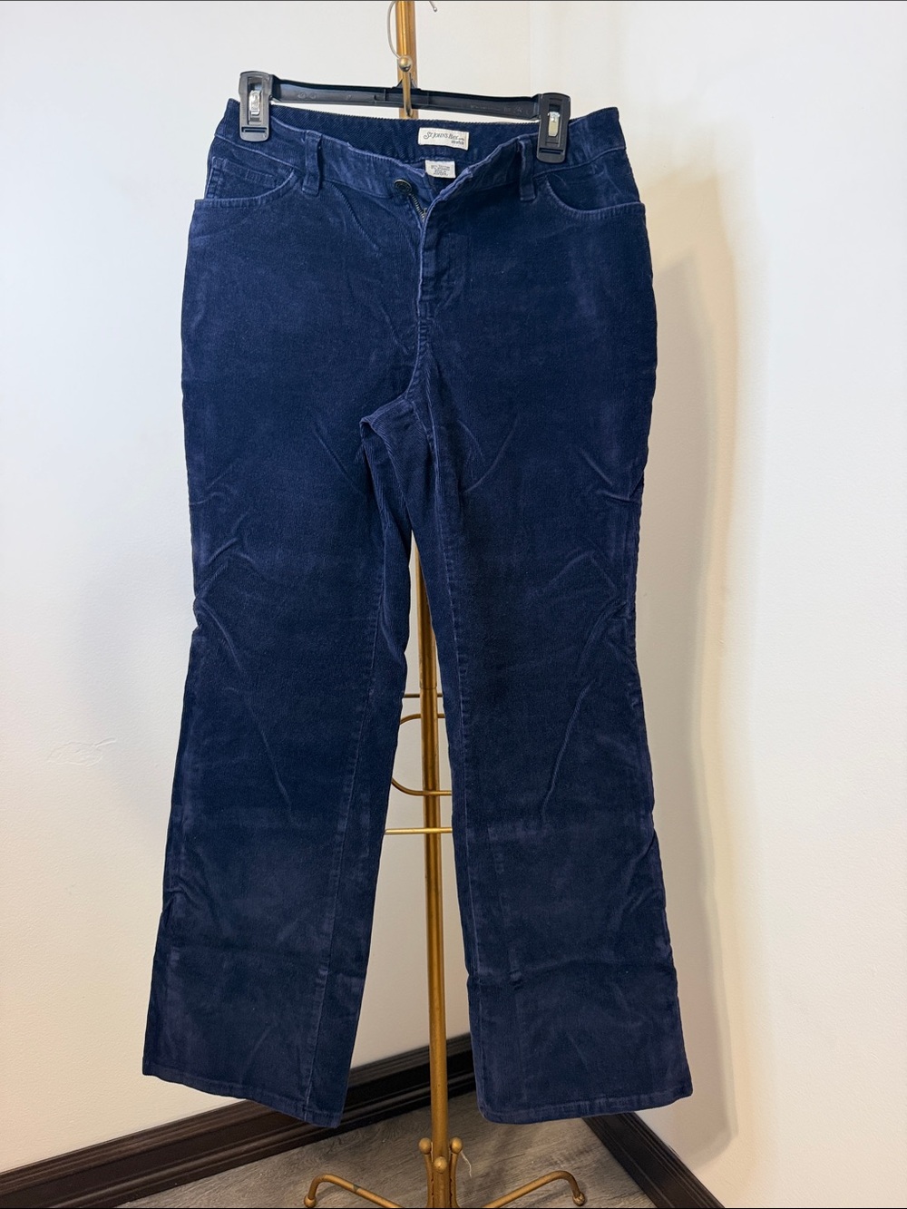 St. John's Bay Navy Corduroy Straight-Leg Pants